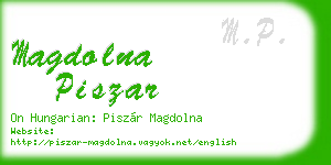 magdolna piszar business card
